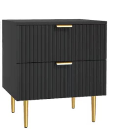 Homcom Black Nightstand Homcom Black Nightstand - Image 1