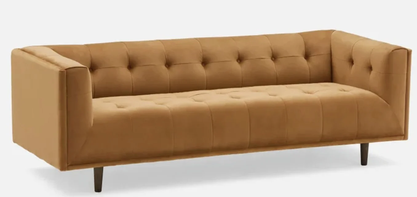 loretta Loretta Mustard Sofa - Image 1